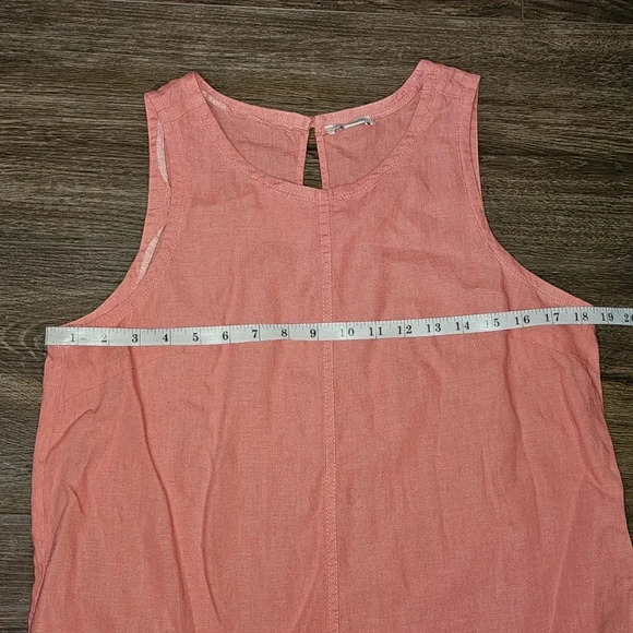 Sundance Doria Coral Linen Maxi Dress Sz S - Picture 7 of 10